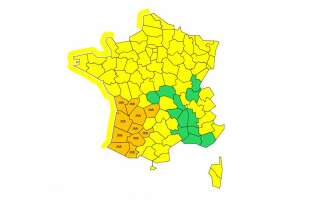 Météo France maintient 11 départements en vigilance orange