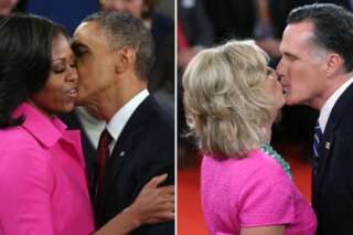 Pour le deuxième débat, Michelle Obama et Ann Romney étaient toutes les deux habillée en rose