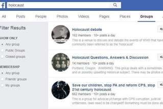 Sur Facebook, des groupes négationnistes en bonne place dans le moteur de recherche