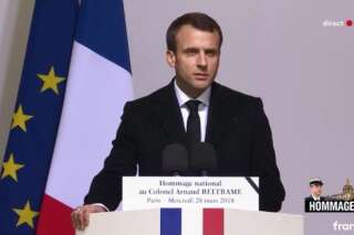 Hommage national à Arnaud Beltrame: Macron cite Mireille Knoll, victime du même 