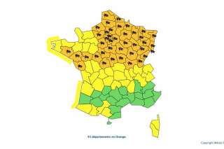 Météo France place 43 départements en alerte orange vents violents