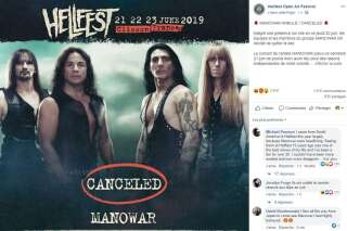 Au Hellfest, Manowar annule son concert et fait enrager les festivaliers
