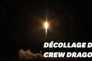 Les images du décollage de la fusée SpaceX avec la capsule Crew Dragon