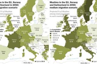 Les musulmans pourraient représenter jusqu'à 18% de la population en France d'ici 2050