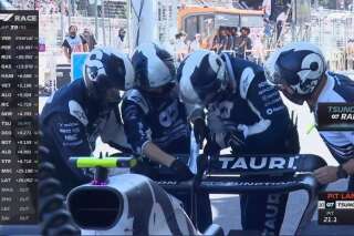 Formule 1: Au Grand Prix de Bakou, l'aileron arrière de Yuki Tsunoda réparé avec du scotch