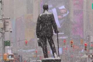 Tempête Toby: Pour l'arrivée du printemps, les images de New York, ensevelie sous la neige