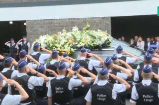Attaque de Liège: les images de l'hommage aux policières tuées