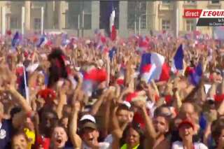 France-Croatie: l'explosion de joie des supporters sur le premier but des Bleus en finale de la Coupe du monde 2018