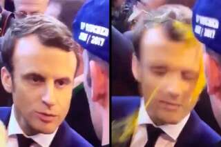 Les images de Macron recevant un oeuf sur la tête au salon de l'Agriculture (ce n'est pas la première fois)