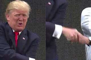 Cette fois c'est Trump qui a subi une poignée de main bizarre