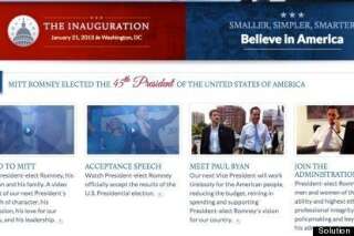 Le site internet préparé en cas de victoire de Mitt Romney mis en ligne par erreur