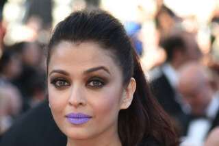 PHOTOS. Aishwarya Rai a osé le rouge à lèvres bleu lavande sur le tapis rouge à Cannes