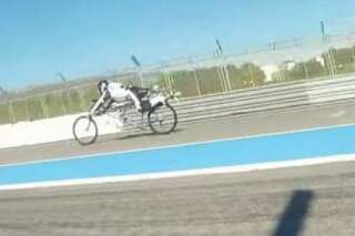 VIDÉO. Record du monde de vitesse à vélo: François Gissy dépasse les 330 km/h au Castellet