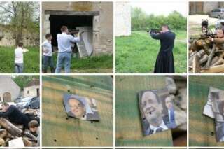 Municipales: des tirs à la carabine sur des portraits de Hollande et Aubry