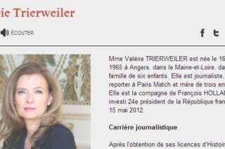 Valérie Trierweiler n'est plus première dame sur internet non plus