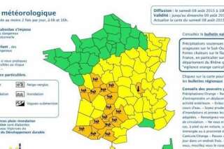 Orages: 15 départements en vigilance orange 