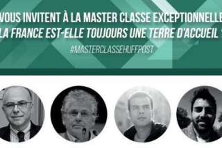 La Master classe HuffPost sur la France terre d'accueil, avec Bernard Cazeneuve, Daniel Cohn-Bendit, Anne Sinclair, Shadi Ameen et Juan Marco