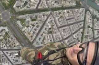 VIDÉO. Défilé du 14 juillet : il filme son saut en parachute au-dessus de Paris