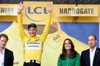 VIDÉO. Tour de France: un premier maillot jaune royal pour Marcel Kittel en présence de Kate et William