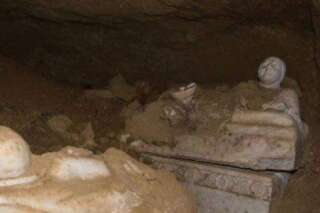 PHOTOS. Une tombe étrusque découverte intacte en Ombrie