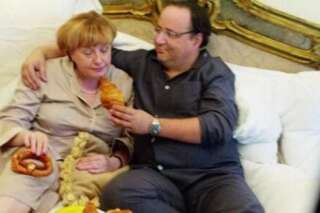 Hollande et Merkel en Une de M le magazine du Monde dégustent des viennoiseries au lit