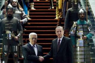 PHOTOS. Turquie: voici comment RecepTayyip Erdogan reçoit Mahmoud Abbas dans son palais à Ankara