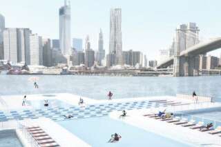 PHOTOS. Un projet de piscine publique en plein milieu de l'East River à New York