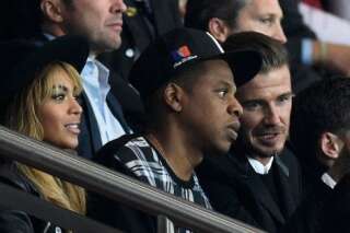 PHOTOS. PSG-FC Barcelone: Sarkozy, Beyoncé, Jay-Z et Beckham présents dans les tribunes du Parc des Princes