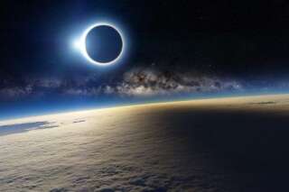 PHOTO. Non, l'éclipse du 20 mars 2015 ne ressemblait pas à ça depuis la Station spatiale internationale