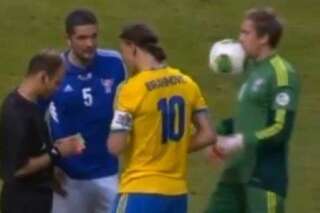 VIDÉO. Football: Zlatan Ibrahimovic balance le ballon en pleine tête du gardien de but des Îles Féroé