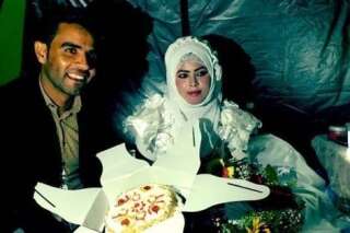 Le mariage de deux Syriens a eu lieu dans un camp de réfugiés