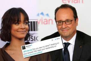 Rihanna a écrit à François Hollande et s'impatiente de ne toujours pas avoir de réponse