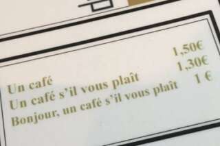 Le prix du café change selon la politesse du client? La carte d'un restaurant français étonne les internautes étrangers