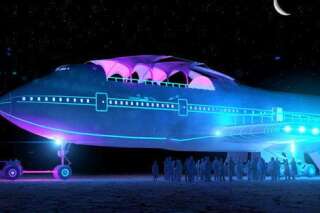 Un Boeing 747 transformé au Festival Burning Man