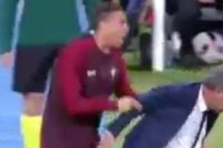 Cristiano Ronaldo était intenable (et violent) sur le banc pendant France - Portugal