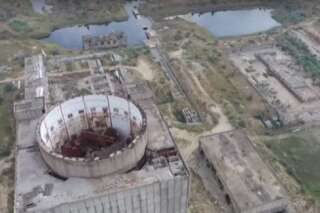 VIDÉO. La centrale nucléaire de Crimée, abandonnée il y a 30 ans, vue par un drone