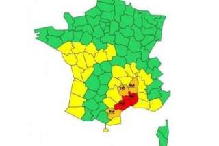 Le Gard et l'Hérault en alerte rouge pluie-inondations-orages