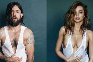 PHOTOS. Le shooting de Miranda Kerr nue dans GQ recréée avec un homme