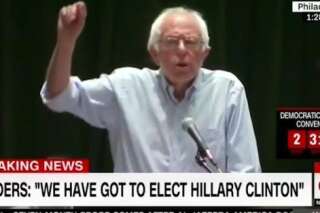Bernie Sanders hué lorsqu'il appelle à voter pour Hillary Clinton