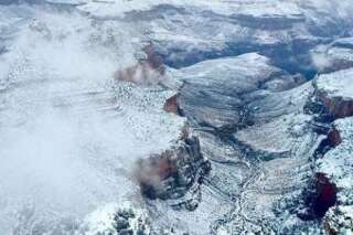 PHOTOS. Le Grand Canyon recouvert de neige se transforme en paysage de conte de fées