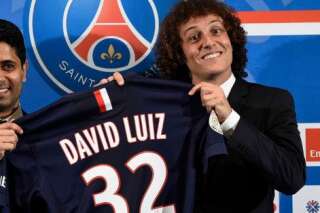 David Luiz, le défenseur du PSG présenté à la presse, portera le numéro 32, l'ancien numéro de David Beckham
