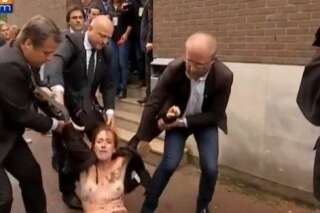 VIDÉO. Une Femen perturbe le discours de Manuel Valls à Calais