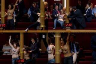 VIDEO - Les Femen au Sénat pour réclamer la pénalisation des clients de prostituées