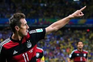 Brésil-Allemagne: Miroslav Klose bat le record de buts marqués en Coupes du monde