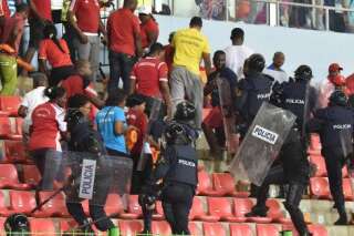 PHOTOS. Le match Guinée Equatoriale - Ghana en demi-finale de la CAN 2015 vire au chaos