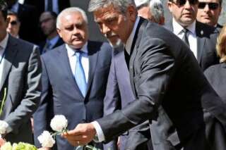 En Arménie, George Clooney mène la marche commémorative du génocide