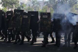 PHOTOS. Coupe du monde 2014: la police brésilienne tire des gaz lacrymogènes contre des manifestants