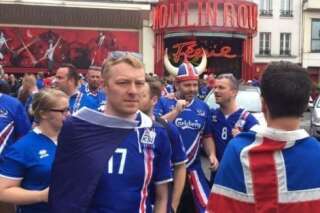 France-Islande: Raz-de-marée de supporters islandais devant le Moulin Rouge