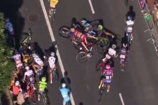 VIDÉO. Tour de France : le maillot jaune Tony Martin provoque une chute dans le dernier kilomètre
