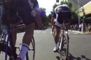 VIDÉO. Cyclisme: Un sprint filmé avec une caméra embarquée